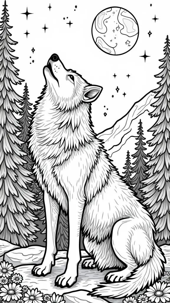 wolve coloring pages